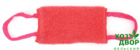 Мочалка для тела вязанная Короткая с поролоном