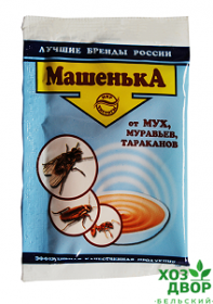 Гранулы Машенька для уничтожения мух, тараканов, муравьев 10гр в пакете /100