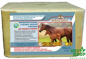 Фелуцен - лизунец с биотином, селеном и магнием для лошадей 4168 5 кг Капитал - Прок /4